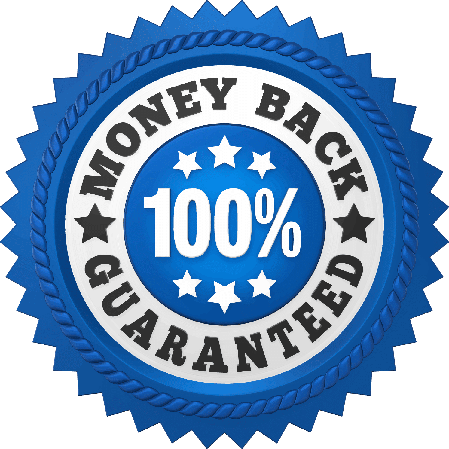 100% Money Back Guaranteed seal